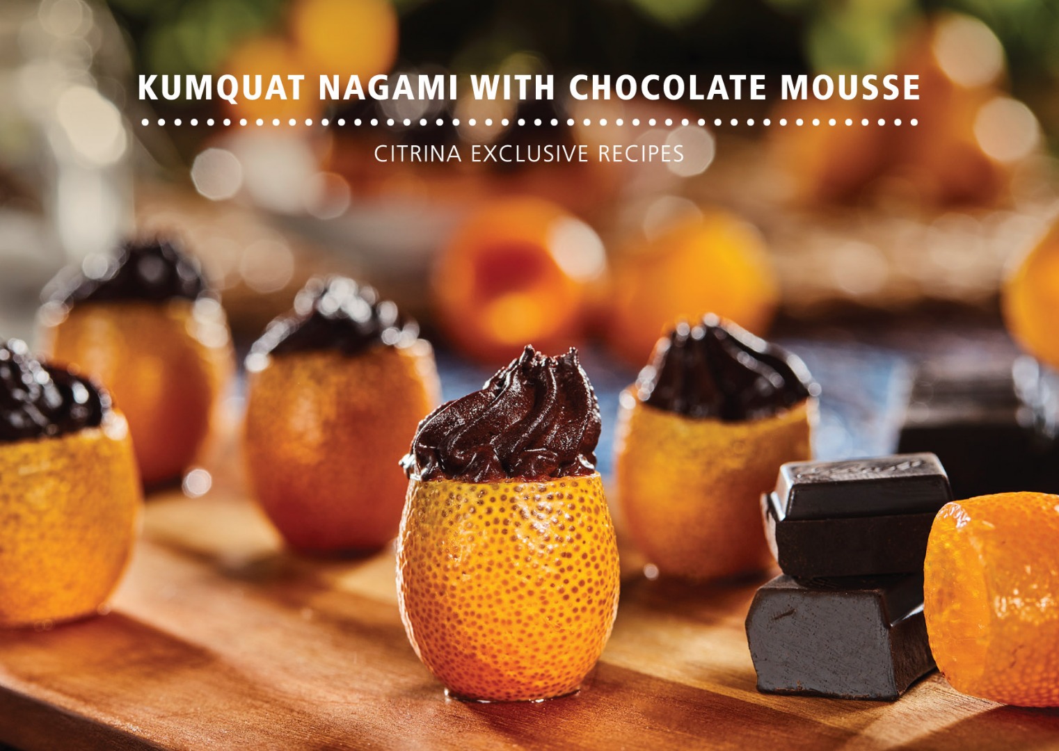 Kumquat - Ophelia Kumquat Nagami com mousse de chocolate